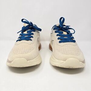 Geers Comfort Foam Running Sneakers Beige Blue Mesh Athletic Shoes Womens 8